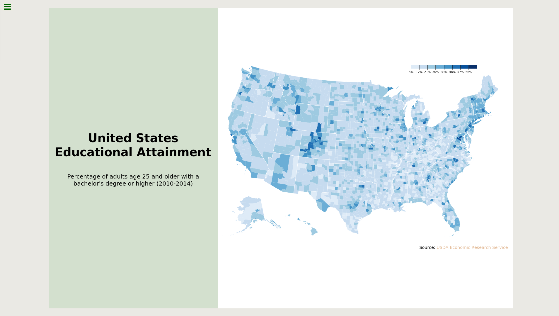 choropleth map project screenshot